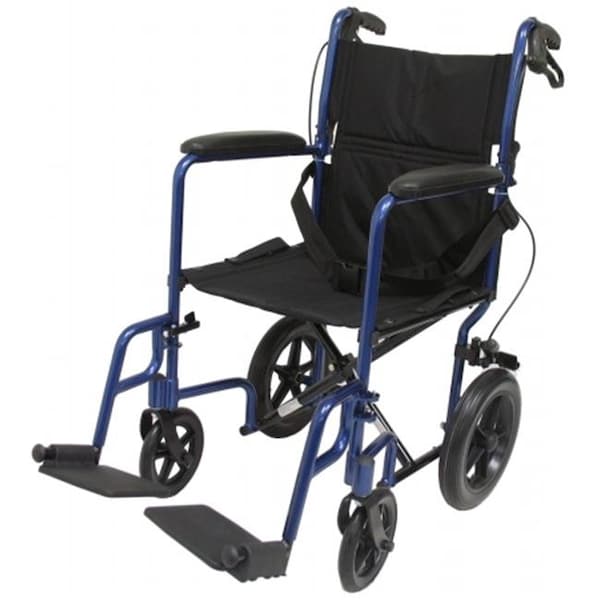 Karman Healthcare LT-1000HB-BL Transport Wheelchair-Blue LT-1000HB-BL - main